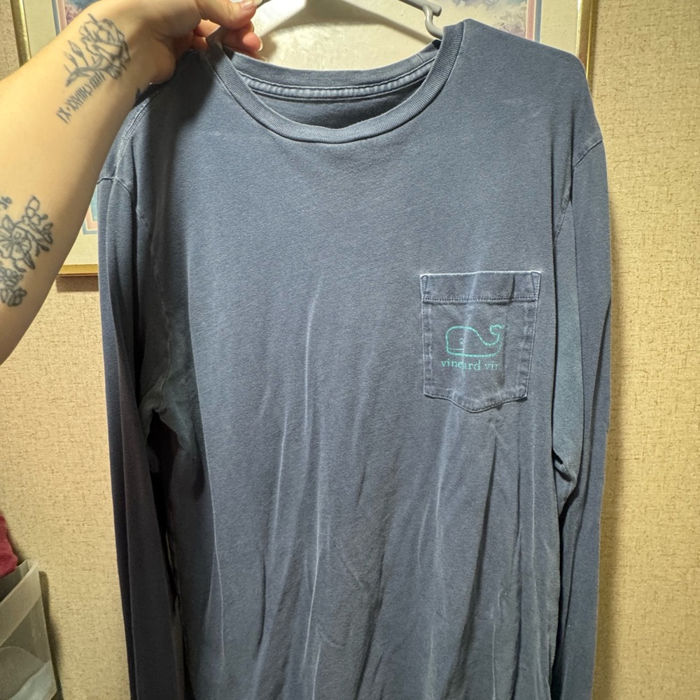 Vineyard Vines Men's Long-Sleeve Pocket Tee — Slate